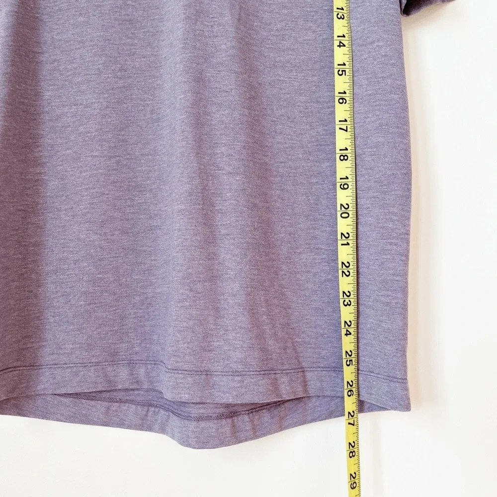 Lululemon Evolution Short Sleeve Polo Heathered Dusky Lavender Mens Small Preppy